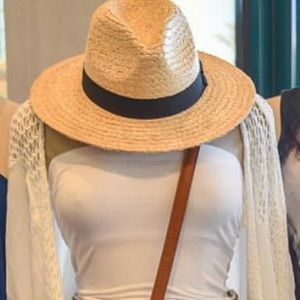 Straw sun fedora hat